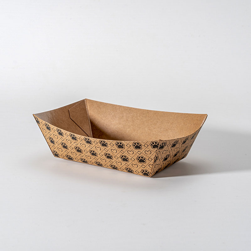 Boat Model Kraft Tray para sa Casual Dining Appetizer Plate