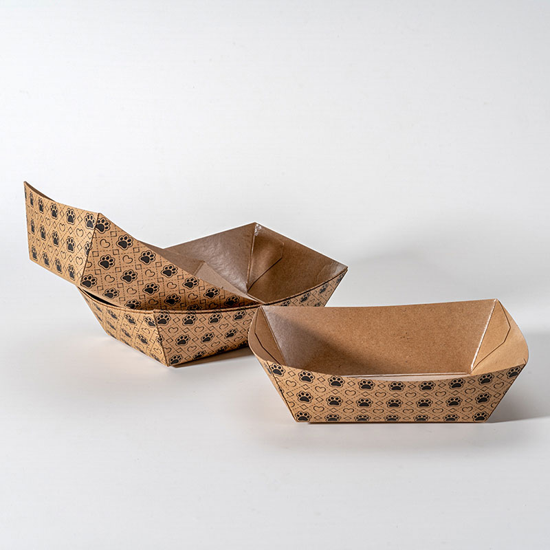 Kraft Paper Boat Shaped Tray para sa Isda at Chip