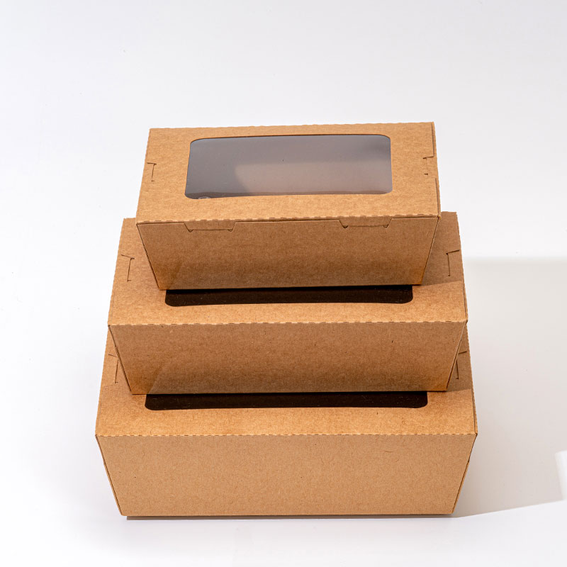 Lunch Paper Box na may window