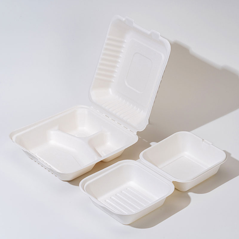 Sugarcane pulp clamshell